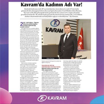 Genel Müdürümüz Sayın Adem Durmuş Artı Eğitim Dergisi Mart Sayısında !